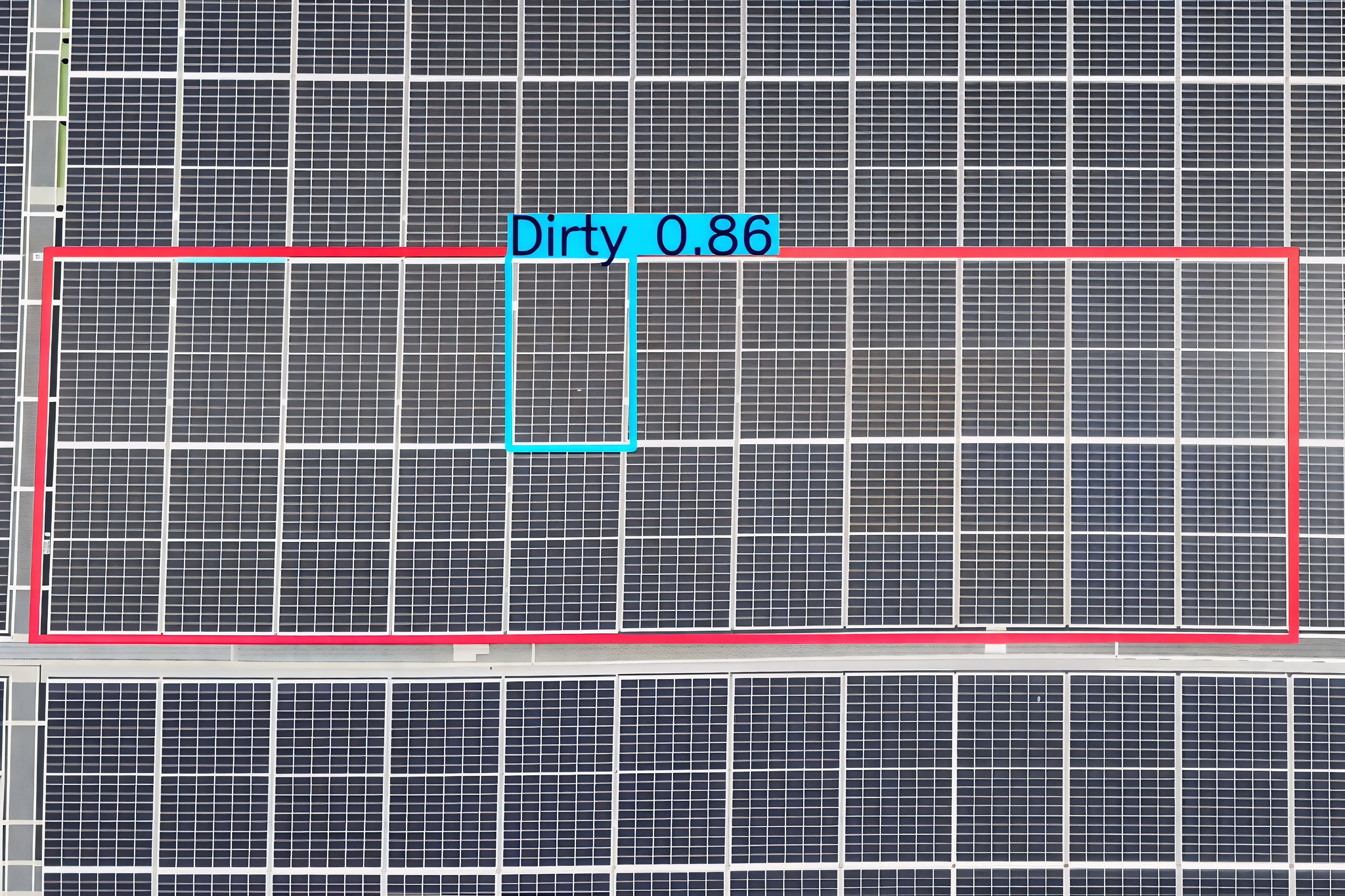 Solar panel with data overlay